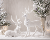 Raz 16" Flocked Deer with Wreath Christmas Figures 4611380-2