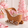 Raz 8" Gingerbread Pearl Sleigh Christmas Decoration 4611391-2