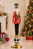 Raz 40.5" Large Nutcracker on Harlequin Base Christmas Figure 4611600