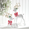Raz 10.5" White Merry Deer Christmas Figures 4611746