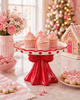Raz 9" Scalloped Bow Cake Stand Christmas Decoration 4611759-2