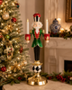 Raz 21" Nutcracker Candle Holder on Harlequin Base Christmas Decoration 4611774 -2