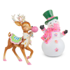 Raz Bubblegum Blowin' 7.75" Reindeer or 8" Snowman Christmas Decoration