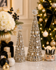 Raz 18.25" Gold Jeweled Trees Christmas Decoration 4613563-2