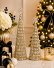 Raz 16.5" or 20" Gold and Jewel Cone Tree Christmas Figure
