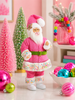Raz 18" Bubblegum Blowin' Pink Santa Christmas Figure 4615516-2