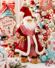 Raz 18" Lounging Pajama Santa Christmas Figure 4615567