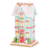 Raz 9.5" or 13" Light Blue Snowman Lighted Gingerbread House Christmas Decoration -2