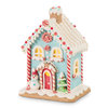 Raz 9.5" or 13" Light Blue Snowman Lighted Gingerbread House Christmas Decoration -3
