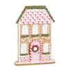 Raz 16" Pink Flat Gingerbread Cottage Christmas Decoration 4616395