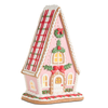Raz 13" Pink Lighted Gingerbread House Christmas Decoration 4616418