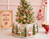 Raz 20" Lighted Gingerbread House Half Tree Collar Christmas Decoration 4616500-2