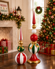 Raz Large 35.5" or 42" Standing Metal Finial with Bow Christmas Decoration  -5