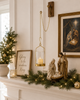 Raz 6" Gold Hanging Lantern with Chain Christmas Decoration 4617785 - 2