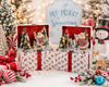 Raz 9" Set of 2 Lighted Santa's Choir Vignette Box Christmas Decoration 4619058-2