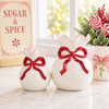 Raz 7.5" Bow Ruffled Vases Christmas Decoration 4622890-2