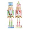 Raz 15" Set of 2 Pastel Nutcracker Christmas Ornament 4622939 -2