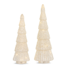 Raz 14.25" Lighted Champagne Glitter Trees Christmas Decoration 4623050