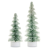Raz 16.5" Sage Green Snowy Spiral Sisal Trees Christmas Decorations 4623370 -2