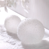 Raz 5" or 6" White Jeweled Finish Orb Christmas Decoration 