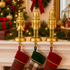 Raz 12.5" Gold Nutcracker Christmas Stocking Holders Set of 3 4628079-2