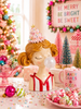 Raz 8.75" Girl Blowing Bubble Christmas Figure 4630524-2