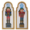 Raz 15.75" Noble Delft Nutcracker Framed Christmas Wall Art Sign Set of 2 4636512