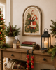 Raz 19.75" Checking It Twice Vintage Santa Wall Art Christmas Sign 4636614 - 2