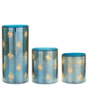 Raz 3.5", 5", or 8" Etched Blue Star Container Christmas Decoration -2