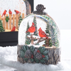 Raz 7.75" Cardinal Perch Lighted Christmas Water Globe Decoration 4640547
