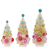 Raz Set of 3 13" Decorated Bottle Brush Trees Christmas Decoration 4650552 -2