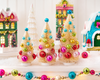 Raz Set of 3 13" Decorated Bottle Brush Trees Christmas Decoration 4650552