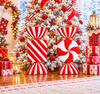 Raz Large Square or Round Metal Peppermint Candy Christmas Decoration or Ornament -6