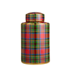Raz 8" or 12" Tartan Plaid Decorative Jar Christmas Decoration -4