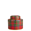 Raz 8" or 12" Tartan Plaid Decorative Jar Christmas Decoration -3