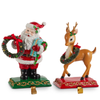 Raz 11" Santa and Deer Christmas Stocking Holder 4657606