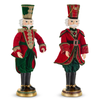 Raz 37.5" Red and Green Plaid or Red Plaid Nutcracker Christmas Decoration