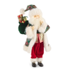 Raz 29" Red and Green Santa with Patterned Jacket Christmas Figure 4657696