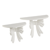 Raz 14" Set of 2 White Bow Wall Shelves Christmas Decoration 4659140
