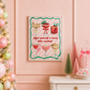 Raz 20" Cocktail Menu Wall Art Christmas Sign 4659193-2