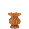 Raz 10.5" or 15.5" Scalloped Rattan Urn Christmas Decoration -3