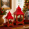 Raz 14" or 18" Red and Gold Bell Pagoda Lantern Christmas Decoration-6