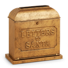 Raz 9.5" Gold Metal Letters to Santa Mailbox Christmas Decoration 4659224