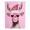 Raz 15.75" Santa or Reindeer with Lit Neon Glasses Wall Art Christmas Sign -3