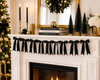 Raz 4' Black Bow Christmas Tree Garland G4627874-2