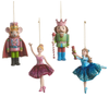 Raz 5.5" Set of 4 Nutcracker Suite Character Christmas Ornament 4607028