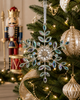Raz 6" Iridescent Jewel Snowflake Christmas Ornament 4613601-2