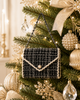 Raz 6.5" Black Tweed Purse Christmas Ornament 4614012-2