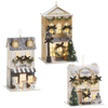 Raz Lighted Paper Black and White Cafe, Pastry Shop, or Hotel Christmas Ornament 