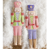 Raz 6"Set of 2 Pastel Nutcracker Cut Out Christmas Ornament 4616316